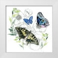 thumbnail image 1 of Parker, Jennifer Paxton 15x15 White Modern Wood Framed Museum Art Print Titled - Butterfly Floral I, 1 of 4
