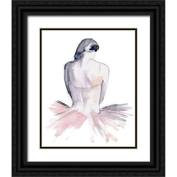 Parker, Jennifer Paxton 15x18 Black Ornate Wood Framed with Double Matting Museum Art Print Titled - Pale Pink Tulle I