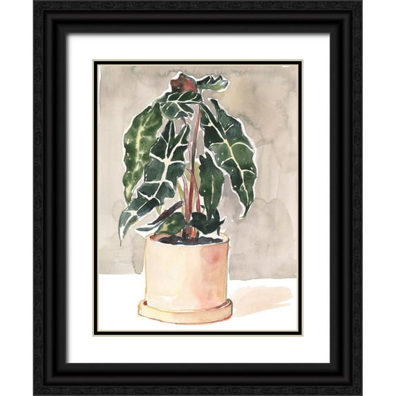 Parker, Jennifer Paxton 15x18 Black Ornate Wood Framed with Double Matting Museum Art Print Titled - Potted Houseplant I