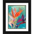 thumbnail image 1 of Parker, Jennifer Paxton 15x18 Black Ornate Wood Framed with Double Matting Museum Art Print Titled - Vivid Birds of Paradise I, 1 of 4