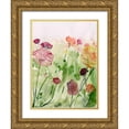 thumbnail image 1 of Parker, Jennifer Paxton 15x18 Gold Ornate Wood Framed with Double Matting Museum Art Print Titled - Among the Watercolor Wildflowers II, 1 of 4