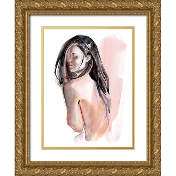 Parker, Jennifer Paxton 15x18 Gold Ornate Wood Framed with Double Matting Museum Art Print Titled - Cold Shoulders II