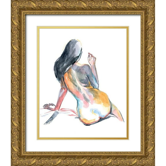 Parker, Jennifer Paxton 15x18 Gold Ornate Wood Framed with Double Matting Museum Art Print Titled - Colorful Shadows II