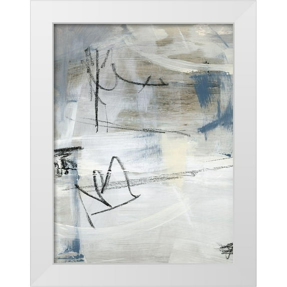Parker, Jennifer Paxton 15x18 White Modern Wood Framed Museum Art Print Titled - Abstract Map Lines I