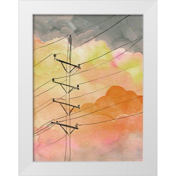 Parker, Jennifer Paxton 15x18 White Modern Wood Framed Museum Art Print Titled - Cloudy Communication I