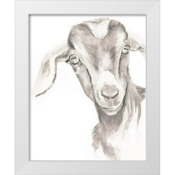 Parker, Jennifer Paxton 15x18 White Modern Wood Framed Museum Art Print Titled - Farm Faces IV
