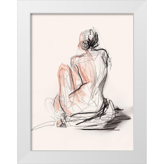 Parker, Jennifer Paxton 15x18 White Modern Wood Framed Museum Art Print Titled - Figure Gesture II