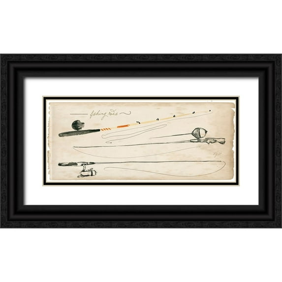 Parker, Jennifer Paxton 18x10 Black Ornate Wood Framed with Double Matting Museum Art Print Titled - Tackle Box Collection D