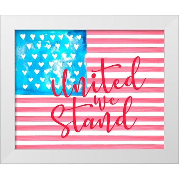 Parker, Jennifer Paxton 18x15 White Modern Wood Framed Museum Art Print Titled - United We Stand II