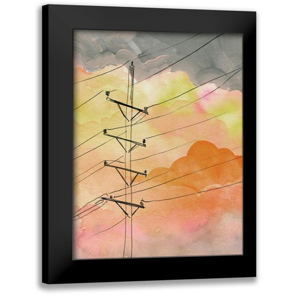 Parker, Jennifer Paxton 19x24 Black Modern Framed Museum Art Print Titled - Cloudy Communication I