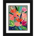 thumbnail image 1 of Parker, Jennifer Paxton 19x24 Black Ornate Wood Framed with Double Matting Museum Art Print Titled - Naive Neon Bouquet I, 1 of 4