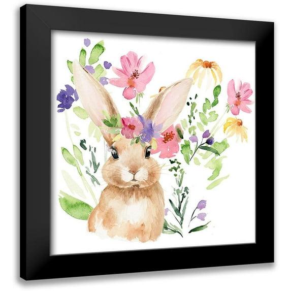 Parker, Jennifer Paxton 20x20 Black Modern Framed Museum Art Print Titled - Watercolor Spring Garden II