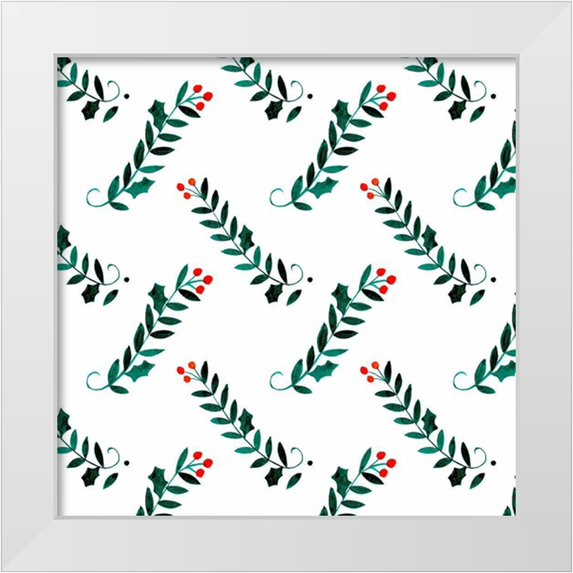 Parker, Jennifer Paxton 20x20 White Modern Wood Framed Museum Art Print Titled - Folk Snowman Forest Collection F