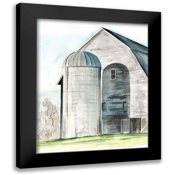 Parker, Jennifer Paxton 20x24 Black Modern Framed Museum Art Print Titled - 3-UP Weathered Barn I