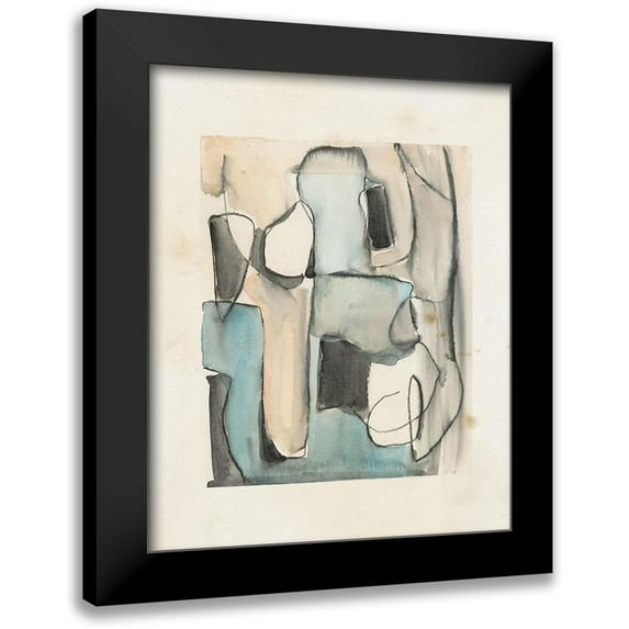 Parker, Jennifer Paxton 20x24 Black Modern Framed Museum Art Print Titled - Subdued Abstract I