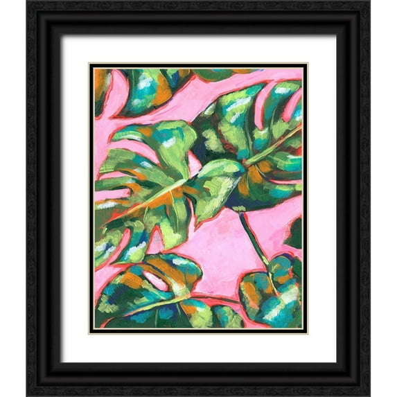 Parker, Jennifer Paxton 20x24 Black Ornate Wood Framed with Double Matting Museum Art Print Titled - Psychedelic Palms I