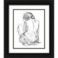 thumbnail image 1 of Parker, Jennifer Paxton 20x24 Black Ornate Wood Framed with Double Matting Museum Art Print Titled - Sitting Pose I, 1 of 4