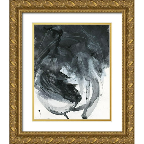 Parker, Jennifer Paxton 20x24 Gold Ornate Wood Framed with Double Matting Museum Art Print Titled - Broken Abstract I