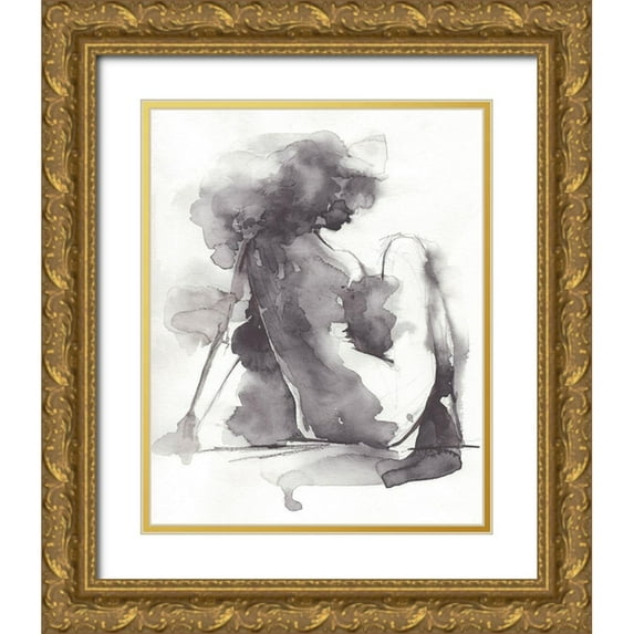 Parker, Jennifer Paxton 20x24 Gold Ornate Wood Framed with Double Matting Museum Art Print Titled - Waterforms II
