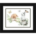 thumbnail image 1 of Parker, Jennifer Paxton 24x19 Black Ornate Wood Framed with Double Matting Museum Art Print Titled - English Bunnies I, 1 of 4