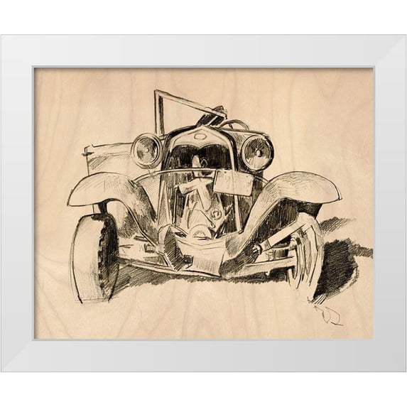 Parker, Jennifer Paxton 24x20 White Modern Wood Framed Museum Art Print Titled - Model A Lines I