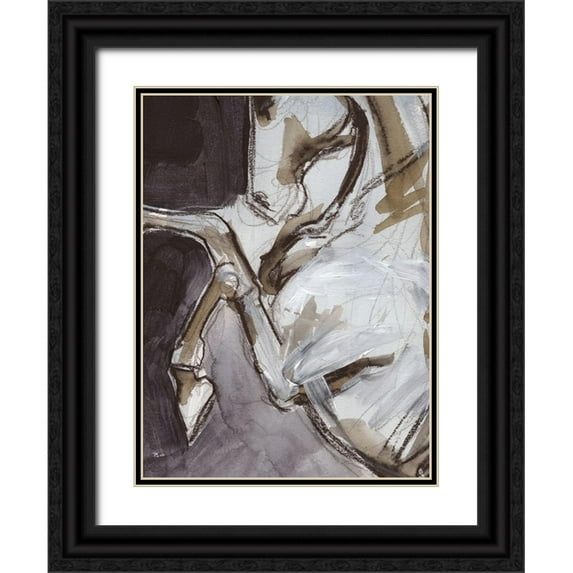 Parker, Jennifer Paxton 25x32 Black Ornate Wood Framed with Double Matting Museum Art Print Titled - Horse Abstraction IV