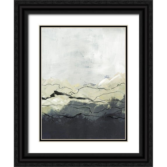 Parker, Jennifer Paxton 25x32 Black Ornate Wood Framed with Double Matting Museum Art Print Titled - Winter Mountains II