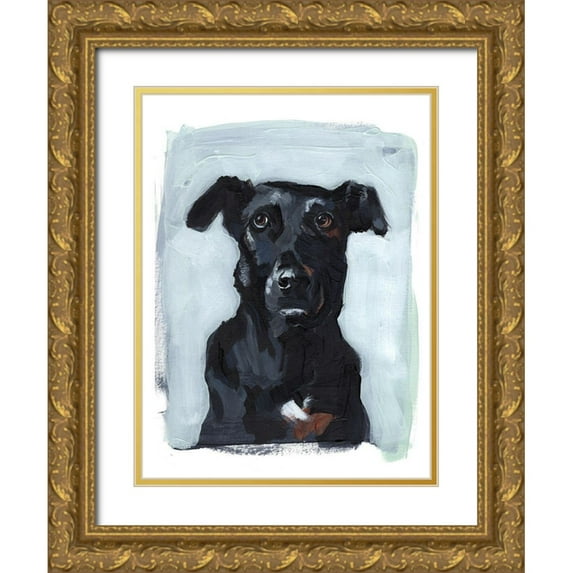 Parker, Jennifer Paxton 25x32 Gold Ornate Wood Framed with Double Matting Museum Art Print Titled - Bestie Portrait I