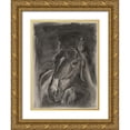 thumbnail image 1 of Parker, Jennifer Paxton 25x32 Gold Ornate Wood Framed with Double Matting Museum Art Print Titled - Charcoal Horse Study on Grey II, 1 of 4