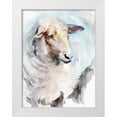 thumbnail image 1 of Parker, Jennifer Paxton 25x32 White Modern Wood Framed Museum Art Print Titled - Watercolor Sheep I, 1 of 4