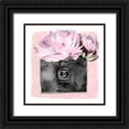 thumbnail image 1 of Parker, Jennifer Paxton 26x26 Black Ornate Wood Framed with Double Matting Museum Art Print Titled - Peonies in Couture I, 1 of 4