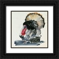 thumbnail image 1 of Parker, Jennifer Paxton 26x26 Black Ornate Wood Framed with Double Matting Museum Art Print Titled - Watercolor Turkey II, 1 of 4