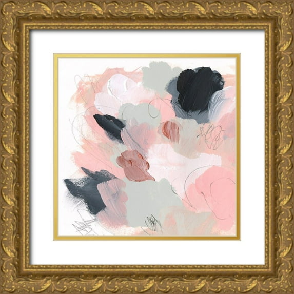 Parker, Jennifer Paxton 26x26 Gold Ornate Wood Framed with Double Matting Museum Art Print Titled - Ericas Bouquet II