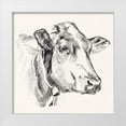 thumbnail image 1 of Parker, Jennifer Paxton 26x26 White Modern Wood Framed Museum Art Print Titled - Holstein Portrait Sketch I, 1 of 4