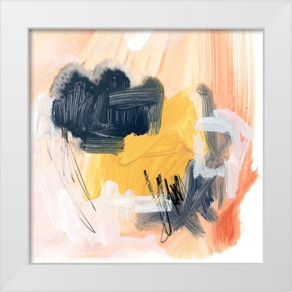Parker, Jennifer Paxton 26x26 White Modern Wood Framed Museum Art Print Titled - Yellow Ochre Splotch V