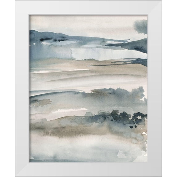 Parker, Jennifer Paxton 26x32 White Modern Wood Framed Museum Art Print Titled - Foggy Horizon I