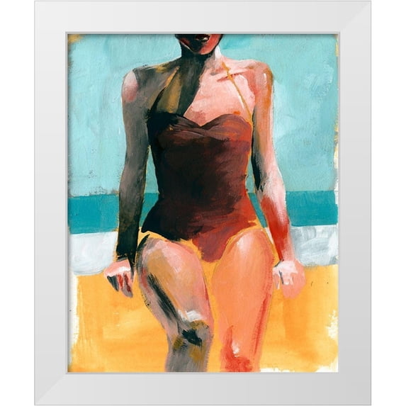 Parker, Jennifer Paxton 26x32 White Modern Wood Framed Museum Art Print Titled - Vintage Swim II