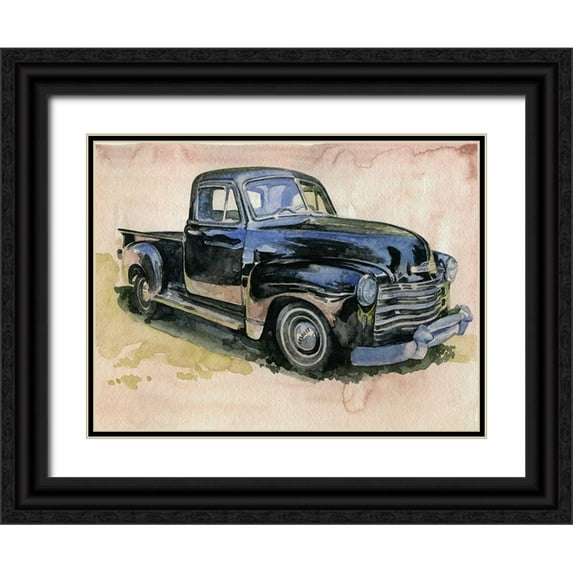 Parker, Jennifer Paxton 32x25 Black Ornate Wood Framed with Double Matting Museum Art Print Titled - Antique Pickup II