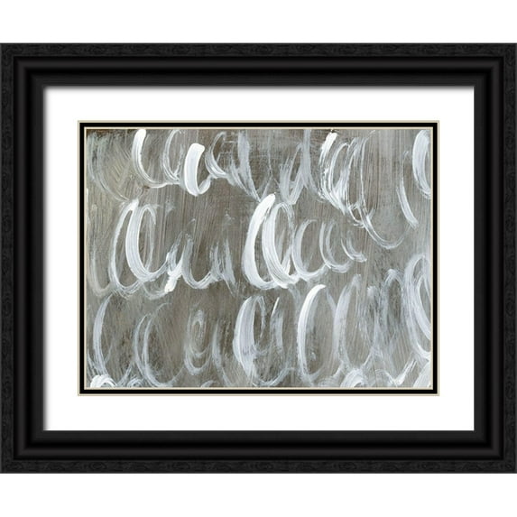 Parker, Jennifer Paxton 32x25 Black Ornate Wood Framed with Double Matting Museum Art Print Titled - Gestured Signatures II