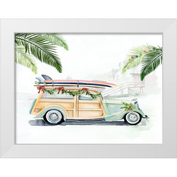 Parker, Jennifer Paxton 32x25 White Modern Wood Framed Museum Art Print Titled - So Cali Christmas II