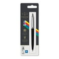 thumbnail image 1 of Parker Jotter Ballpoint Pen, Retractable, Medium 0.7 mm, Blue Ink, Black Barrel | Bundle of 5, 1 of 3