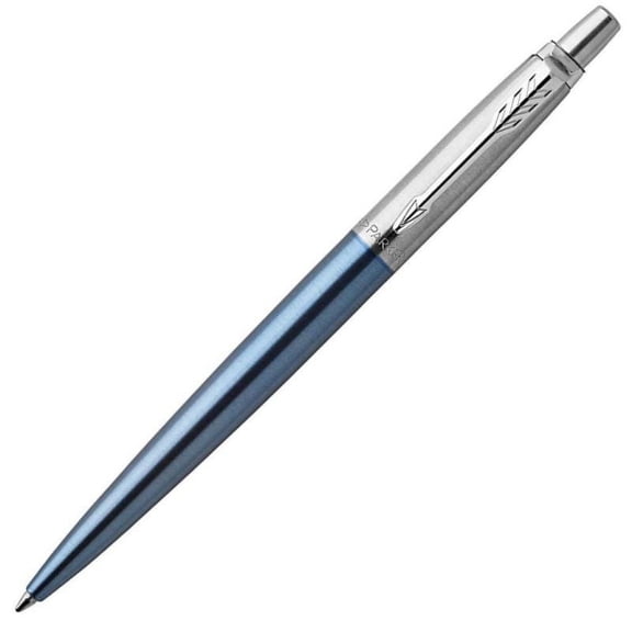Parker Jotter Ballpoint Pen, Waterloo Blue with Medium Point Blue Ink, Gift Box