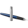 thumbnail image 1 of Parker Jotter Fountain Pen, Royal Blue Metal Body, Medium Point, Blue Ink, Includes Gift Box, 1 of 3