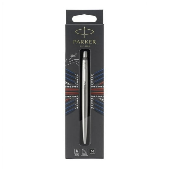 Parker® Jotter Gel Pen, Medium Point, 0.7 mm, Stainless-Steel/Chrome Barrel, Black Ink