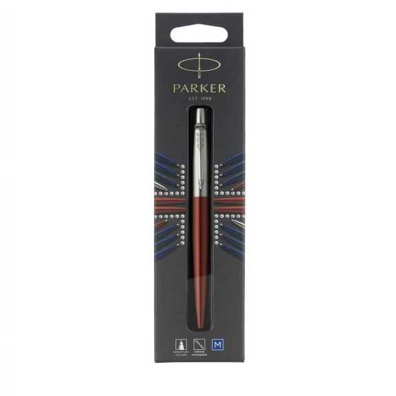 Parker Jotter Kensington Red CT Retractable Ballpoint Pen Medium Point Blue Ink (1953241)