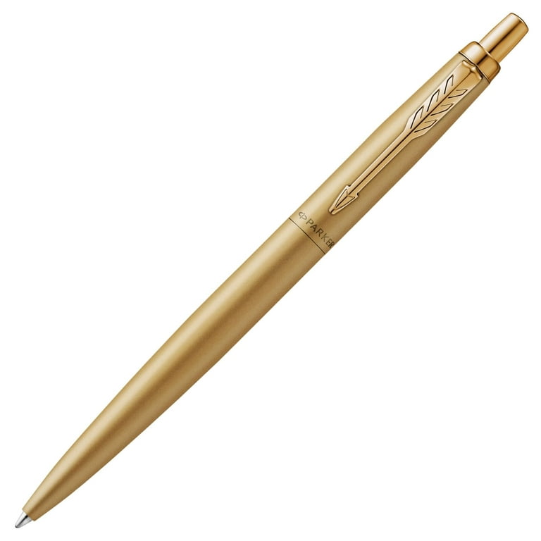 Parker Jotter XL Ballpoint Pen Medium Point 0.7 mm Monochrome Matte Gold  Barrel Blue Ink - Office Depot