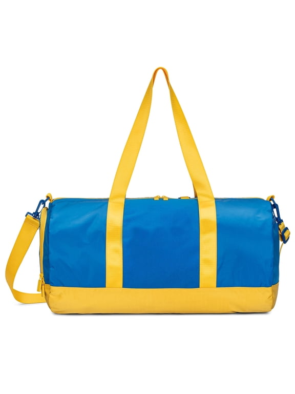 Kids Duffel Bag for Sports & Weekend Trips - Separate Shoe Compartment & Customizable Patches - Ages 4-10 - River