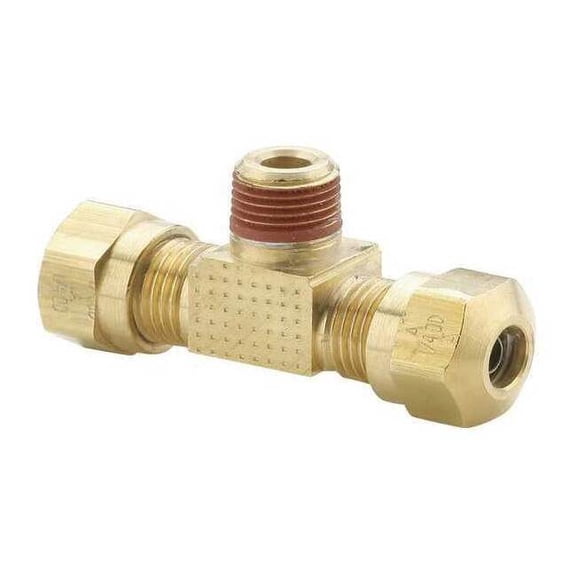 Parker Tee,Brass,Comp1/4",MNPT1/8",Comp1/4" VS272NTA-4-2