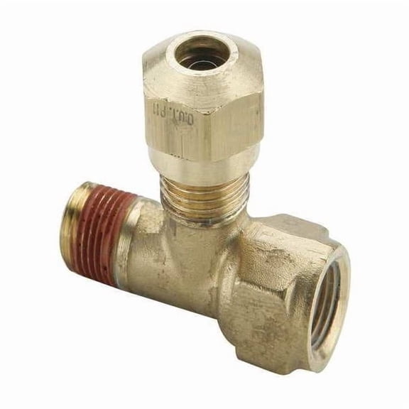 Parker Tee,Brass,Comp3/8",MNPT1/4",Comp3/8" VS271NTA-6-4