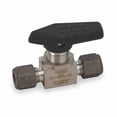 thumbnail image 1 of 1/4" Compr Stainless Steel Mini Ball Valve Inline 4Z-MB4LPFA-SSP, 1 of 1